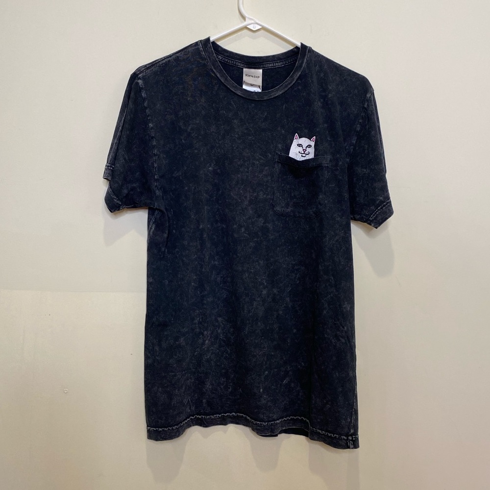 Rip N Dip Charcoal Cat T-Shirt- size Medium